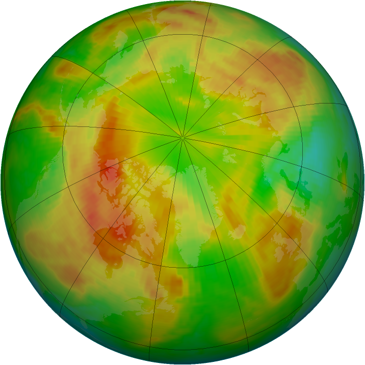 Arctic ozone map for 19 May 1983